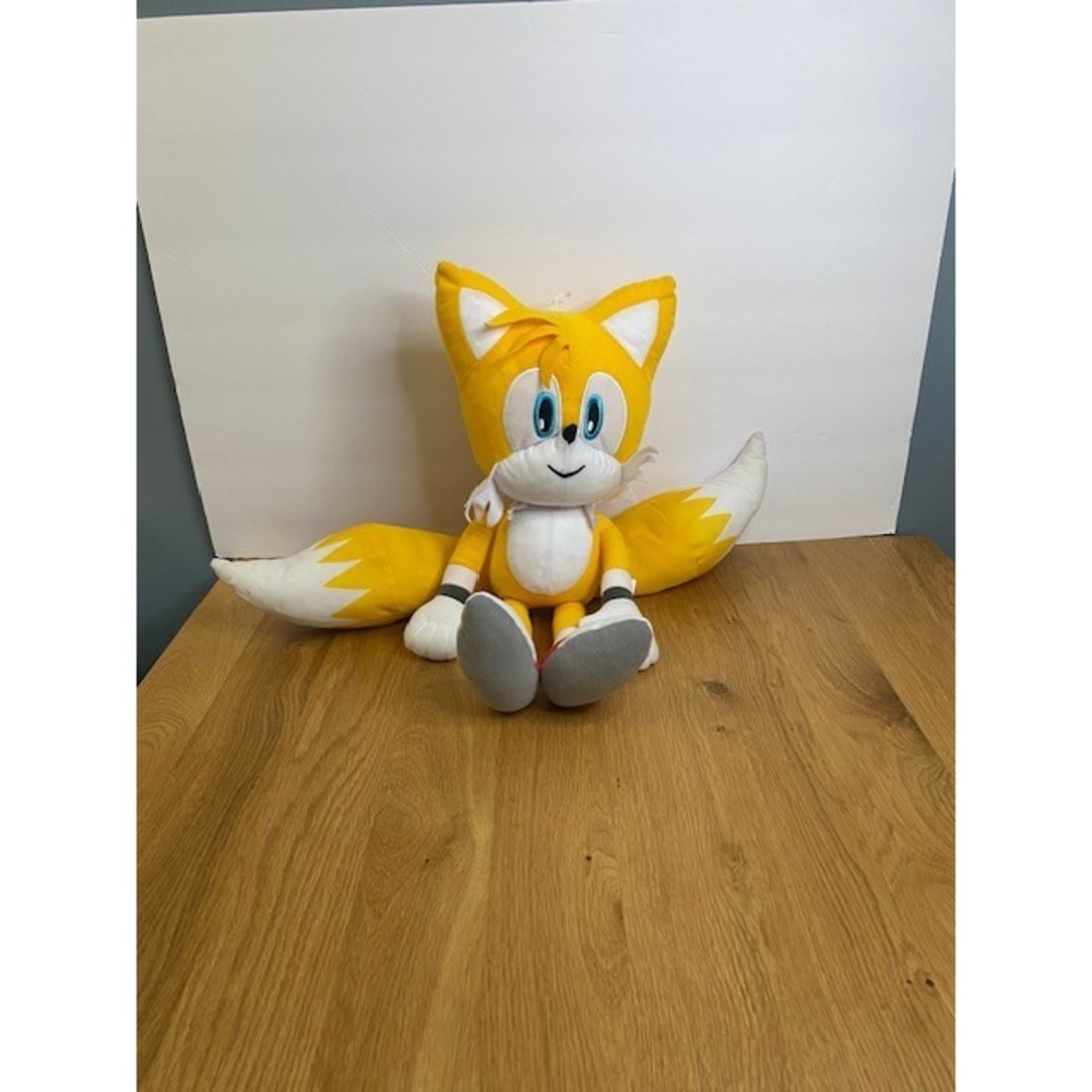 Toy Factory Sonic the Hedgehog Tails Plush Kids 20" Yellow Excellent Sega Toy